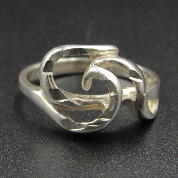 Jewelry - Size 8.5 Sterling Silver Abstract Style Band Ring